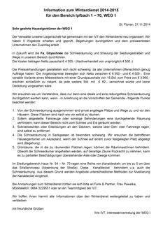 Informationsschreiben zum Winterdienst 2014-2015