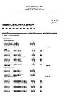 Betriebskosten-Abrechnung für das Jahr 2017